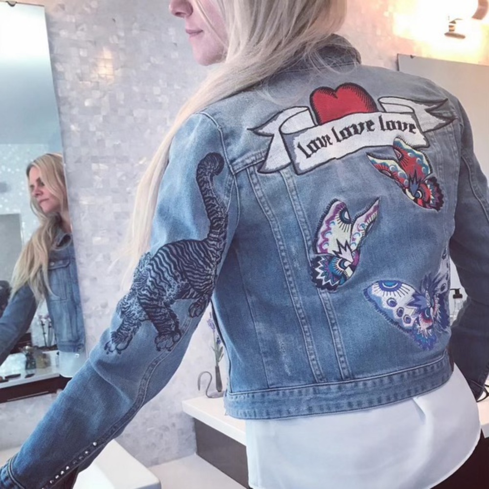 Zadig & Voltaire Kioky embroidered denim jacket